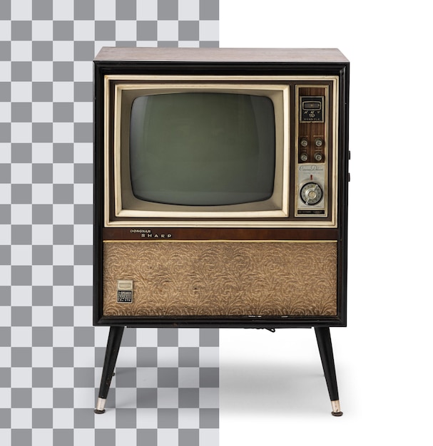 PSD tv retro psd gratuita, modello di tv vintage
