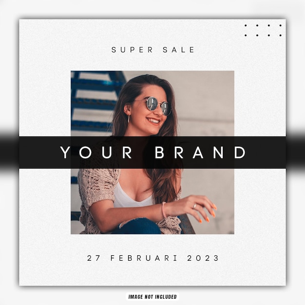 free psd simple fashion discount poster design