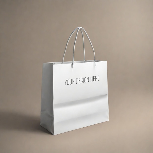 Free PSD simple shopping paper bag mockup