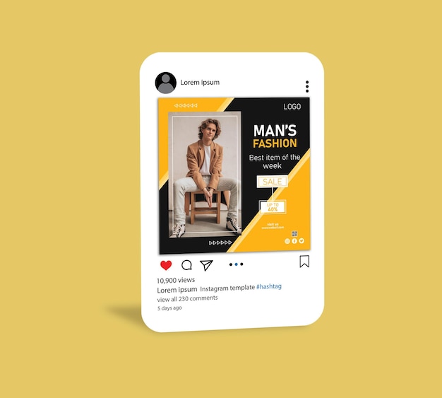 Free PSD Social Media Post Mockup