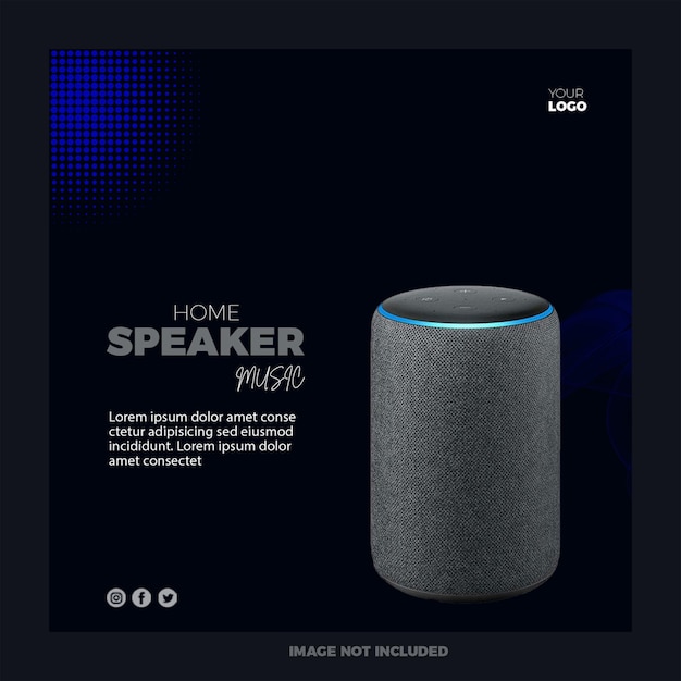 PSD free psd sound speaker social media banner