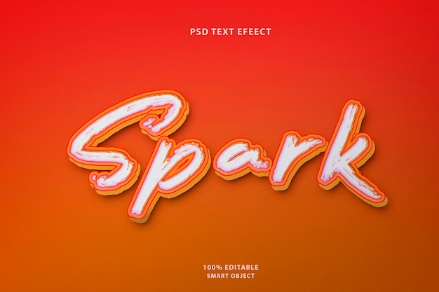 PSD free psd spark text effect