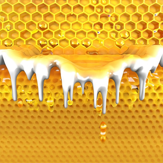 PSD free psd sweet honeycomb and wooden honey dripping