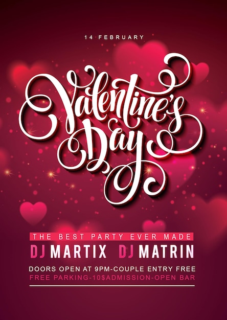 PSD free psd template for valentines day event