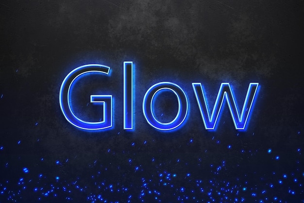 PSD free psd text editable with neon style