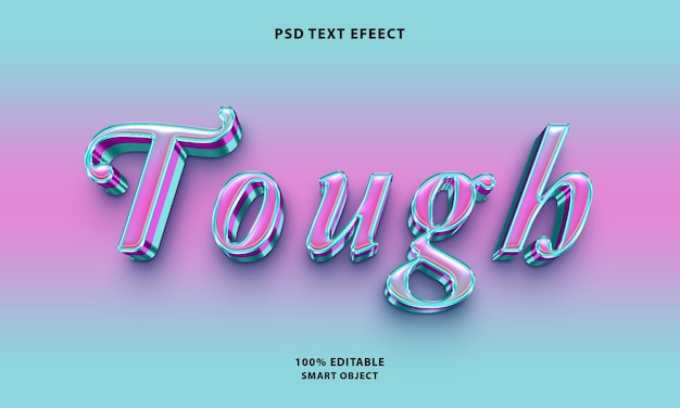 PSD Бесплатный эффект стиля psd tough text