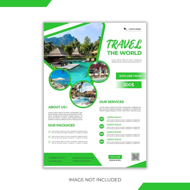 Free PSD travel sale flyer template