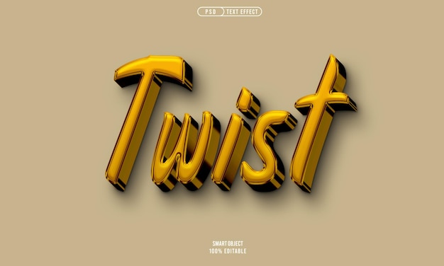 Free psd twist text style effect