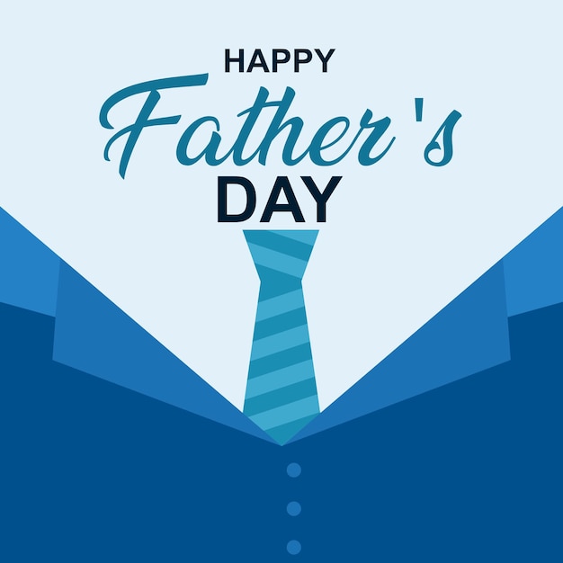Free PSD Vector style happy father's day greeting card design