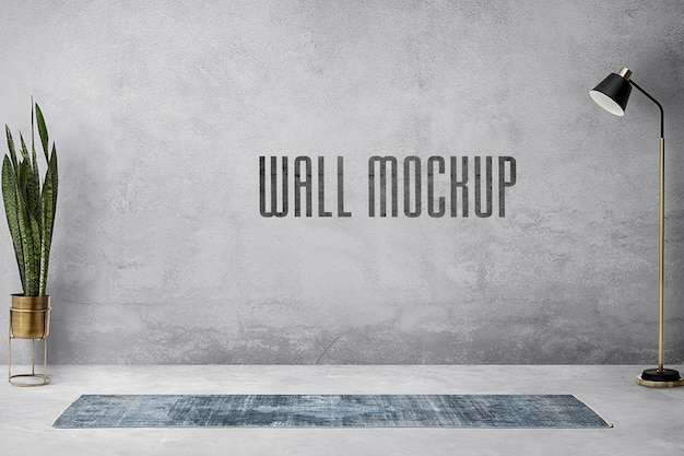 Free PSD wall mockup