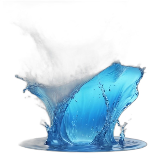 PSD free psd water splash isolated on transparent background