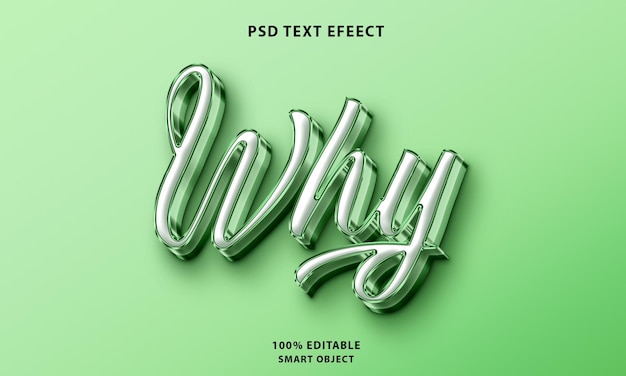 PSD free psd why 3d editable text effect