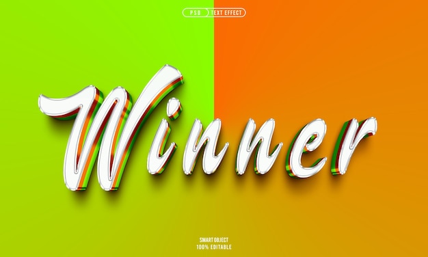 PSD free psd winner text style effect