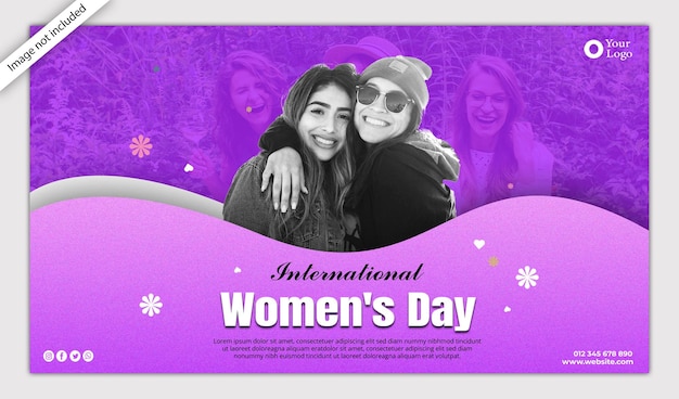 Free PSD women's day social media Banner templates