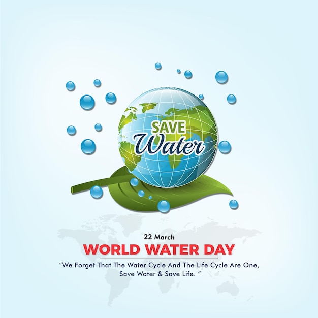 Psd gratuito per la giornata mondiale dell'acqua modello di post sociali