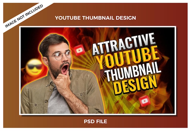 PSD free psd youtube thumbnail and web banner design