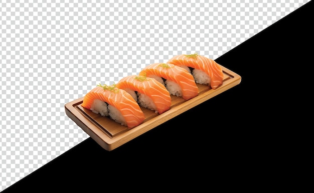 PSD free salmon fish sushi with png and psd background