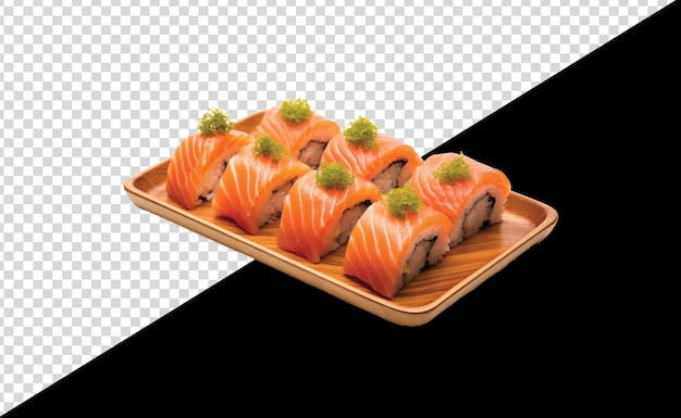 Free salmon fish sushi with png and psd background