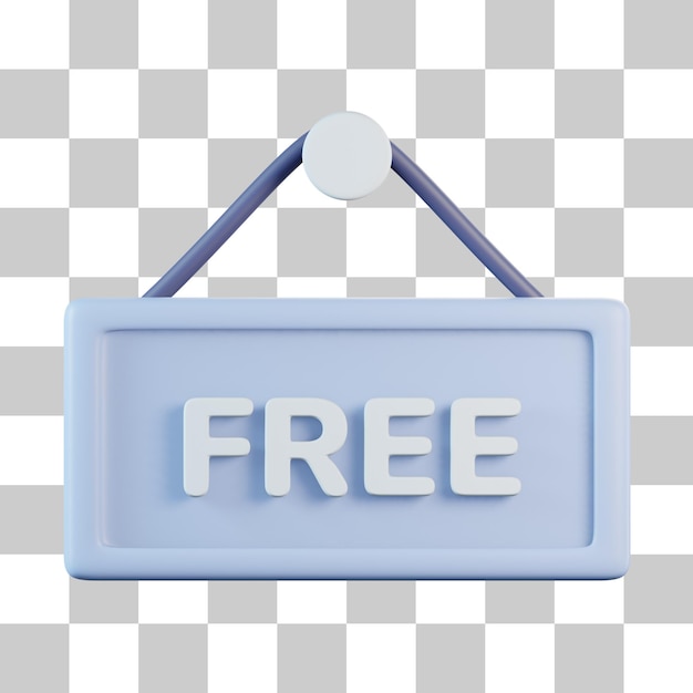 free sign 3d icon