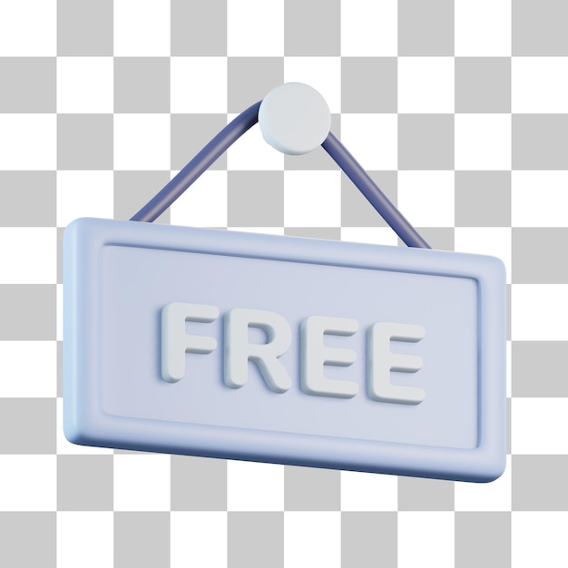 PSD icona cartello 3d gratuita