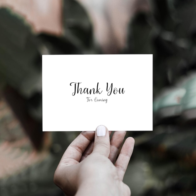 PSD free template thank you for coming card