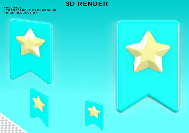 PSD free user interface 3d illustration color cyan