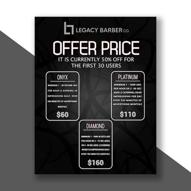 PSD free vector discount mega brochure