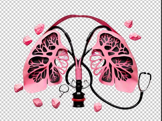 PSD free vector human internal organ with lungs background