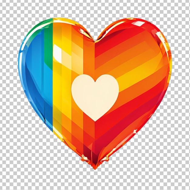 Free vector pride day flag with heart frame