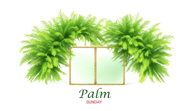 PSD free vector realistic frame palm sunday