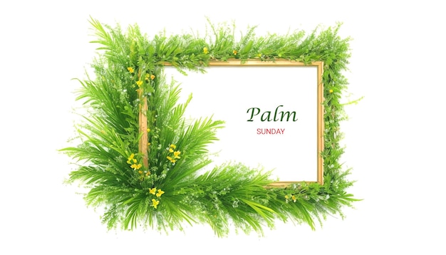 Free vector realistic frame palm sunday