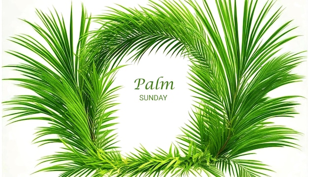Free vector realistic frame palm sunday