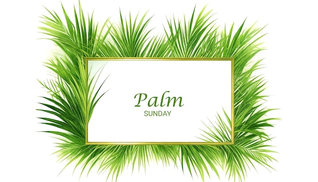 Free vector realistic frame palm sunday