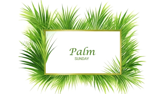 PSD free vector realistic frame palm sunday