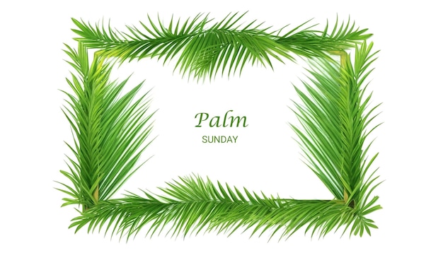 Free vector realistic frame palm sunday