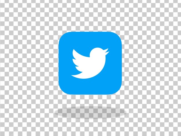 Set vettoriale gratuito di icone di social media con twitter