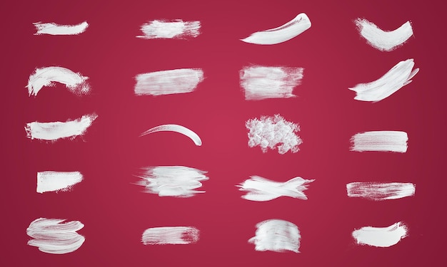 PSD free white brush stroke banner template brush collection