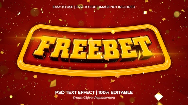 PSD freebet text-effect