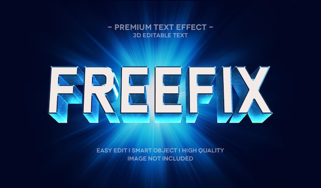 Freefix 3D Text Style Effect Template