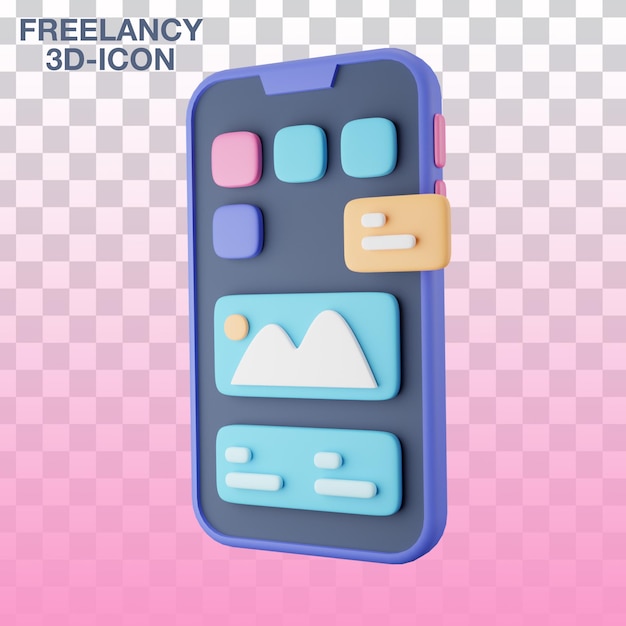 PSD freelancy 3d-icon iphone