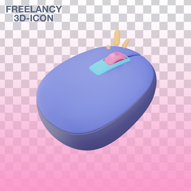 Mouse con icone 3d freelancy