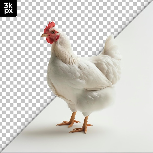 PSD freerange chicken isolated on transparent background