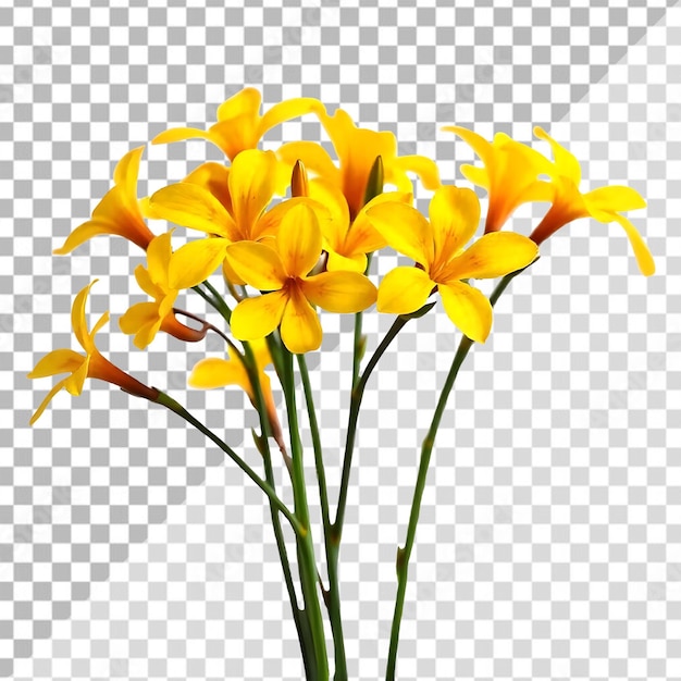 隔離的透明背景上的弗里西亞花