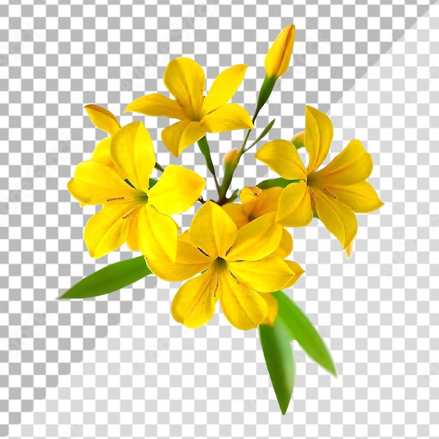 隔離的透明背景上的弗里西亞花