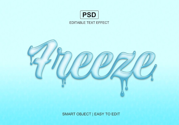 PSD freeze editable text effect