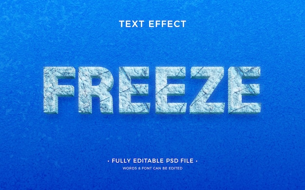 PSD freeze weather text effect