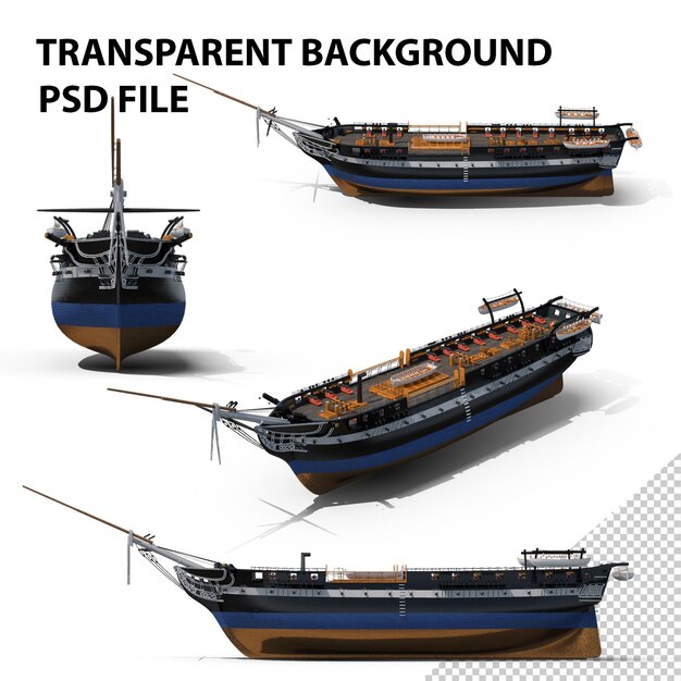 PSD fregat 나무 선체 png