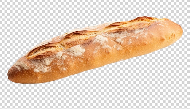 PSD french baguette isolated on a transparent background top view