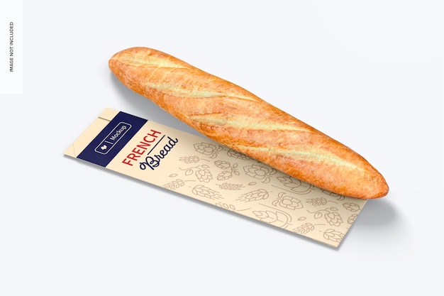 PSD mockup di sacchetto di carta per pane francese