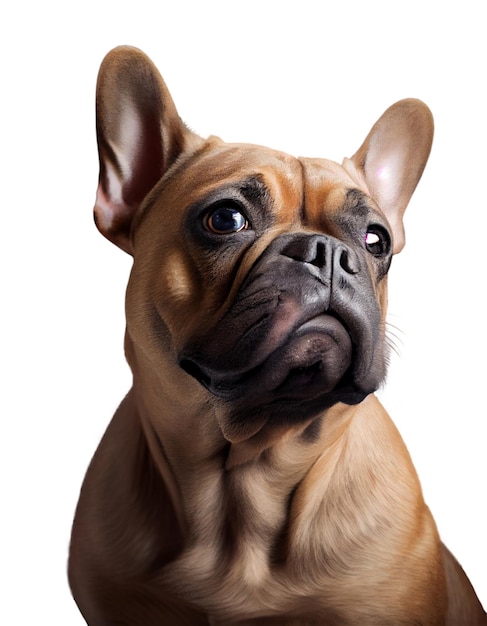 PSD french bulldog isolated on transparent background created with generative ai